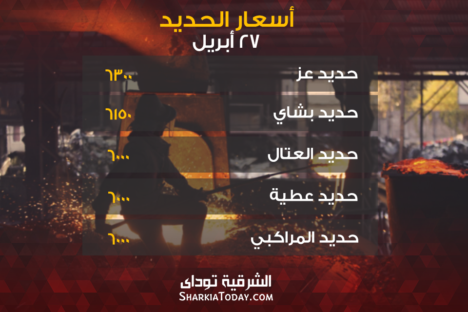 أسعار الحديد في مصر اليوم 2 الحديد