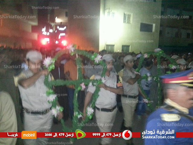 بالصور..تشييع جثمان أمين الشرطة ضحية السطو المسلح بمنيا القمح 3 جقثم