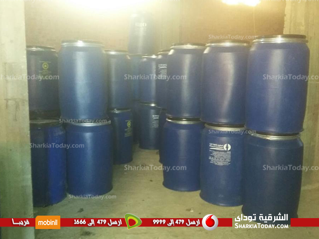 ضبط أكثر من 40 طن «سكر جلوكوز» مجهول المصدر بالعاشر من رمضان 1 ربراميل