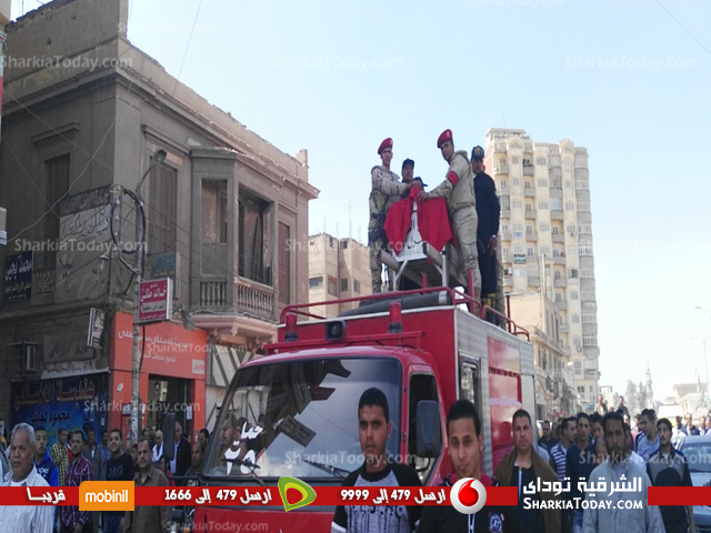 تشييع جثمان الشهيد «حسام رستم» ابن فاقوس في جنازة عسكرية 2 فاقوس 3