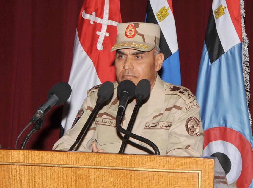 وزير الدفاع: رجالنا يعملون بأقصى درجات اليقظة لتأمين حدود الدولة 1 الفريق أول صدقى صبحى