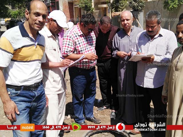 التشغيل التجريبي للصرف الصحي في «كفر العدوي» بفاقوس‏ (2)