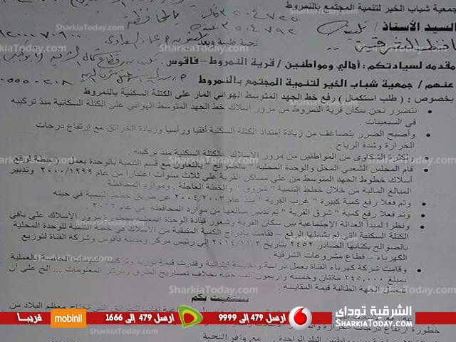 بالصور.. أهالي «النمروط» بفاقوس يواجهون الموت بسبب أسلاك الجهد المتوسط الكهربائي 3 بالصور.. أهالي «النمروط» بفاقوس يواجهون الموت بسبب أسلاك الجهد المتوسط الكهربائي