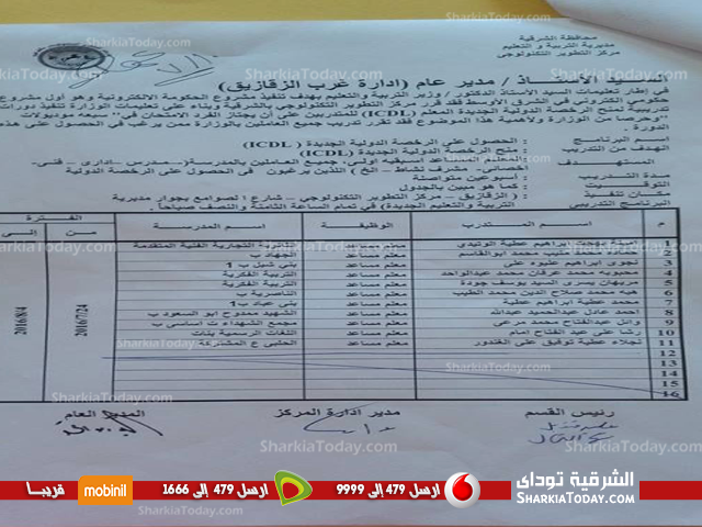تعليم الشرقية تعلن أسماء المعلمين المساعدين المؤهلين للحصول على شهادة الـ « ICDL» 9 ننشر أسماء المعلمين المساعدين الحاصلين على شهادة الـ «icd» بالشرقية