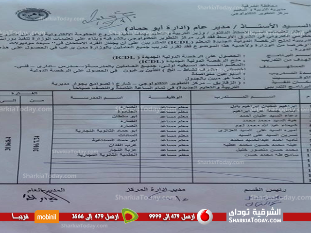 تعليم الشرقية تعلن أسماء المعلمين المساعدين المؤهلين للحصول على شهادة الـ « ICDL» 3 ننشر أسماء المعلمين المساعدين الحاصلين على شهادة الـ «icd» بالشرقية