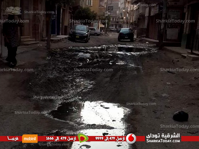 «حي الدروس» ببلبيس يغرق في مياه الصرف الصحي 2 «حي الدروس» ببلبيس يغرق في مياه الصرف الصحي