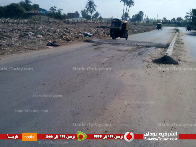إنشاء مطبات صناعية أمام قرية «جهينة القبلية» بفاقوس‏ (3)