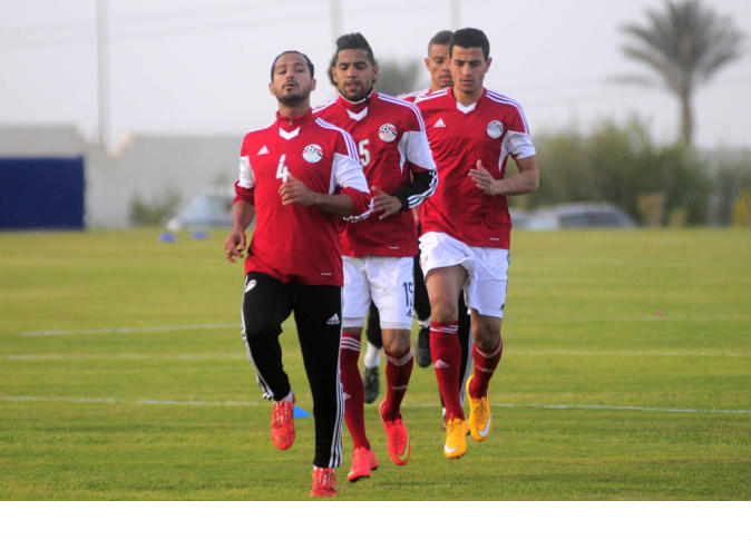 أول تدريب لمنتخب مصر مع المدير الفني الجديد، هيكتور كوبر، 20 مارس 2015 صورة أرشيفية