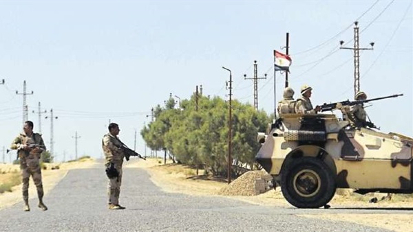 القضاء على مجموعة إرهابية خلال محاولة اقتحام حاجز أمنى بالشيخ زويد