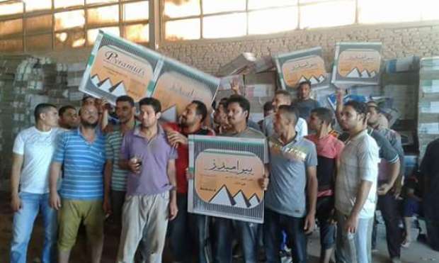 اليوم الخامس من إضراب عمال مصنع سيراميك بيراميدز بالعاشر من رمضان 2