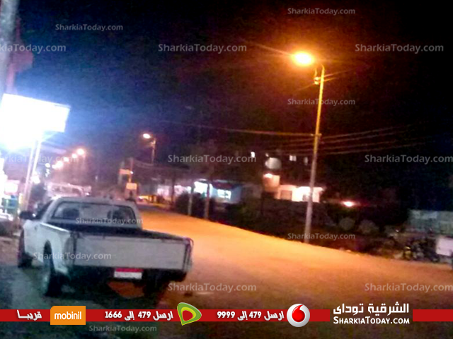 طريق مدخل قرية أبو عسكر بمركز الحسينية فى ظلام تام‏2