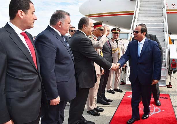 4 صور ترصد استقبال السيسي فور وصوله لنيويورك 4 2016_9_19_9_57_29_757