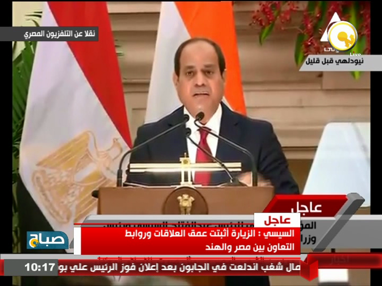 السيسي يؤكد حريصون على تعزيز العلاقات مع الهند