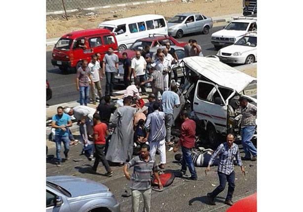 الصحة مصرع 6 مواطنين وإصابة 8 في حادث تصادم نفق العبور