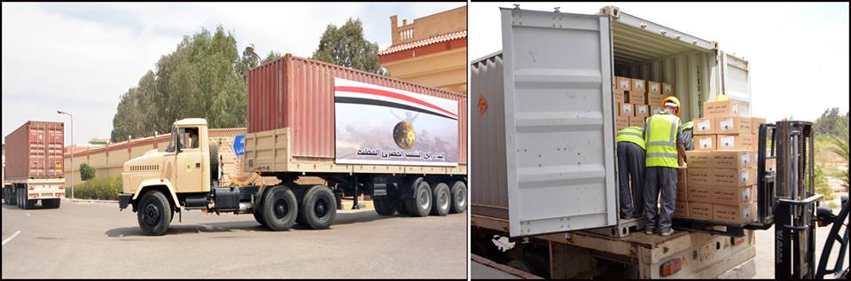 بالصور..القوات المسلحة تبدأ توزيع 1.5 مليون حصة غذائية بالمناطق الأكثر احتياجًا