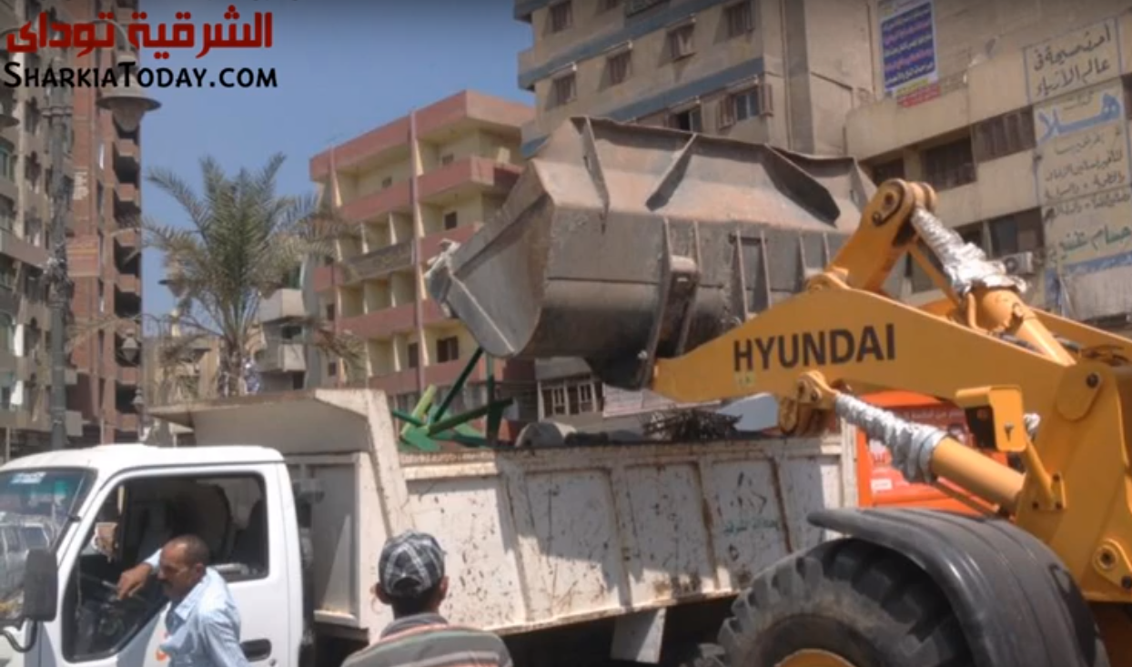 حملة إزالات بمدينة الزقازيق
