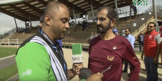 بالفيديو..حاكم دبي يداعب مراسل تليفزيوني على الهواء 11 نننننننننننننننننن