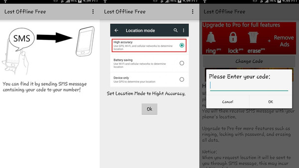 تطبيق للوصول إلى هواتف أندرويد المفقودة دون إنترنت