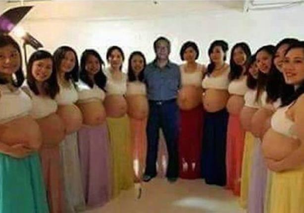 حقيقة الرجل المتزوج من 13 امرأة جميعهن حوامل في نفس الشهر