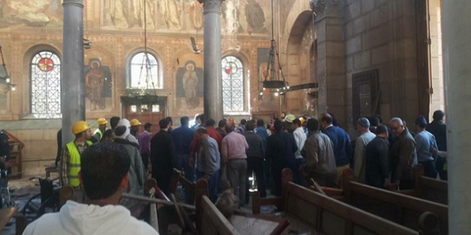 ارتفاع عدد ضحايا تفجير الكنيسة البطرسية