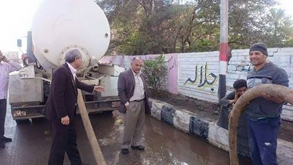 رئيس مركز ديرب نجم يتابع أعمال شفط مياه الأمطار من الشوارع1