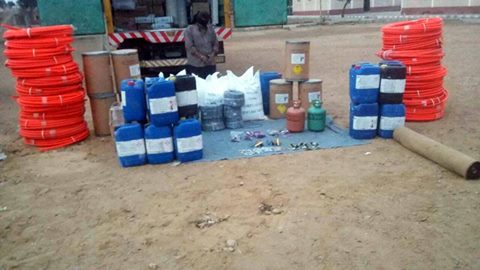 الجيش يضبط قنابل يدوية وبندقية بعد تصفية عناصر تكفيرية بسيناء 1 المواد التفجيرية