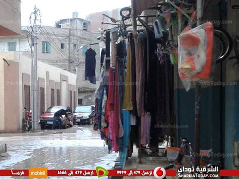 بالصور.. مياه الأمطار تغرق شوارع كفر صقر 2 1 14