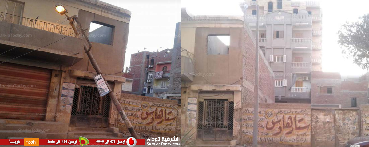 استجابة لما نشرناه .. إحلال وتجديد عمود مائل يهدد حياة طالبات بفاقوس 19 عمود