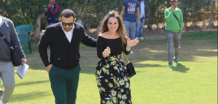 أحمد السقا وشيري عادل في كواليس «الحصان الأسود»