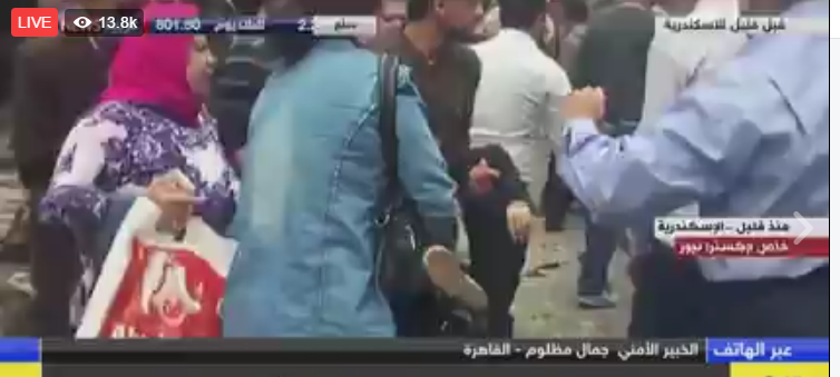 بث مباشر من تفجير كنيسة الأسكندرية 8 ا