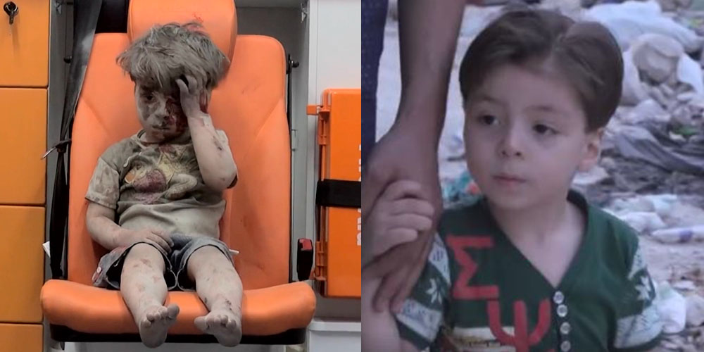 أول ظهور للطفل السوري عمران بعد عام من قصف منزله واستشهاد شقيقه