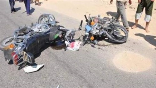 3 أشخاص فى حادث تصادم دراجتين بخاريتين بأبوكبير
