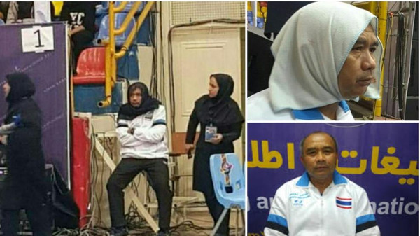 صور صادمة.. إيران تلزم مدرب نساء تايلاند بالحجاب 24 صور صادمة.. إيران تلزم مدرب نساء تايلاند بالحجاب
