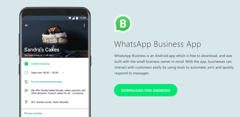 تطبيق whatsapp business