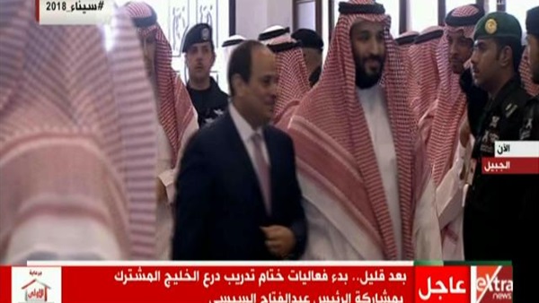 وصول الرئيس السيسي لحضور فعاليات ختام «درع الخليج المشترك»