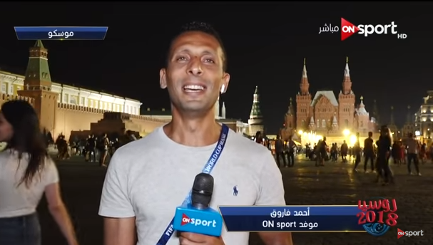 موقف محرج لمراسل أون سبورت على الهواء