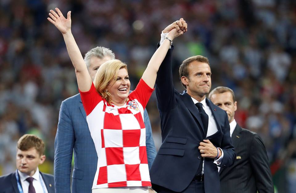 رئيسة كرواتيا بعد الهزيمة من فرنسا