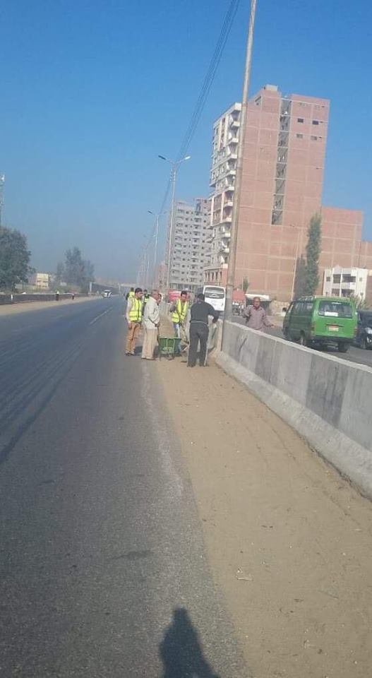 استمرار أعمال النظافة بطريق الزقازيق ميت غمر2