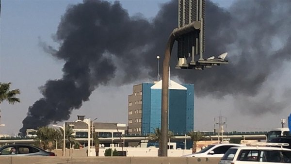 حريق ضخم بمحطة قطار بالسعودية