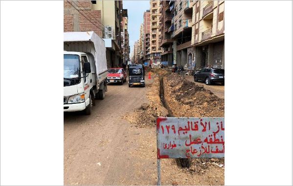 استمرار العمل في توصيل الغاز لبعض المناطق بالزقازيق 3 الغاز