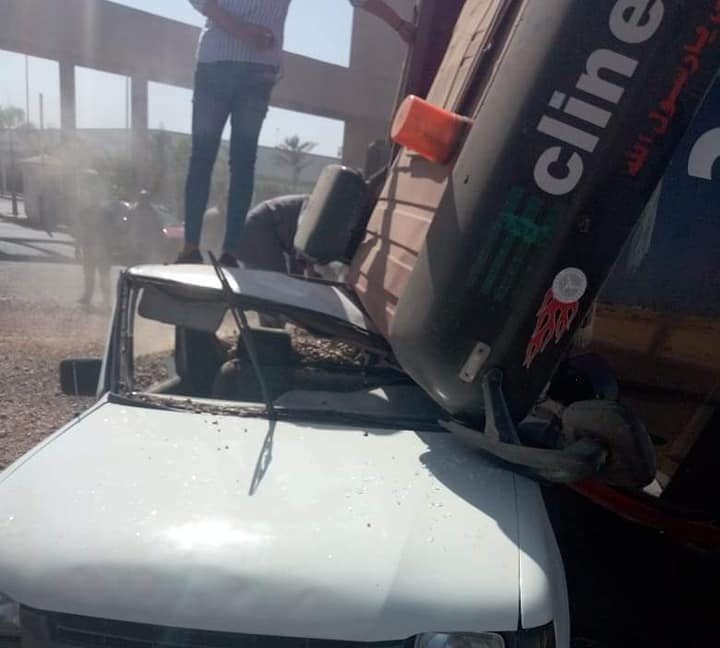 انقلاب مقطورة زلط في حادث كبير بالعاشر من رمضان 2 العاشر من رمضان