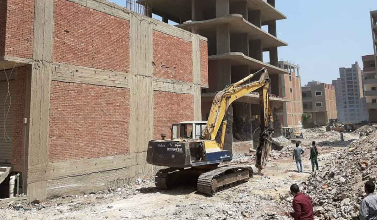 إزالة 4 أبراج مخالفة في الغشام بالزقازيق 1 الغشام بالزقازيق