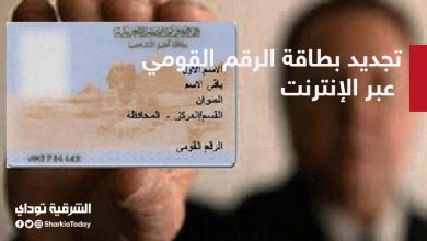 تجديد بطاقة الرقم القومي عبر الإنترنت