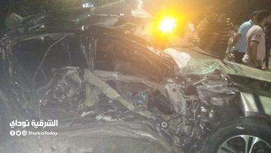 مشهد مفزع.. ننشر الصور الأولى لموقع زفة الموت في الشرقية