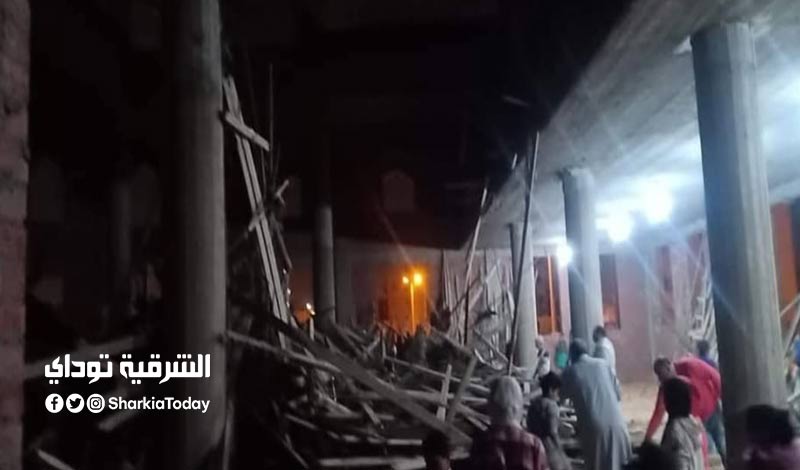 انهيار سقف مسجد تحت الإنشاء على العمال في العاشر من رمضان