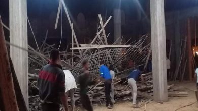 انهيار سقف مسجد تحت الإنشاء على العمال في الشرقية