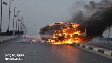 أول فيديو للحظة انفجار سيارة محملة باسطوانات غاز على طريق الاسماعيلية الصحراوي 2 أول فيديو للحظة انفجار سيارة محملة باسطوانات غاز على طريق الاسماعيلية الصحراوي