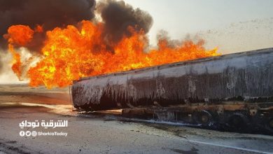 "الكابينة انفصلت عن المقطورة".. تفاصيل وفاة شخصين إثر انفجار فنطاس بنزين 8 انفجار