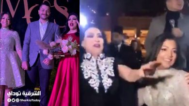 بدرية طلبة ترقص مع عمر كمال في حفل زفاف ابنتها سلمى