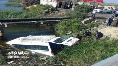 إصابة 11 شخصا إثر انقلاب "ميكروباص" داخل ترعة في الشرقية 7 الشرقية